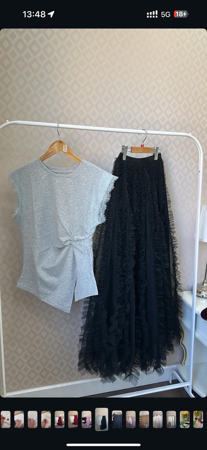 Фатиновая юбка и футболка