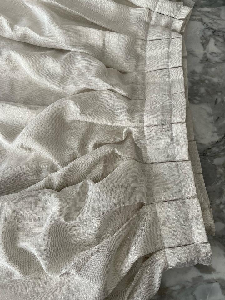 Тюль, бежевая с золотистым оттенком