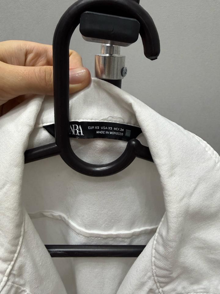 Белая короткая рубашка Zara