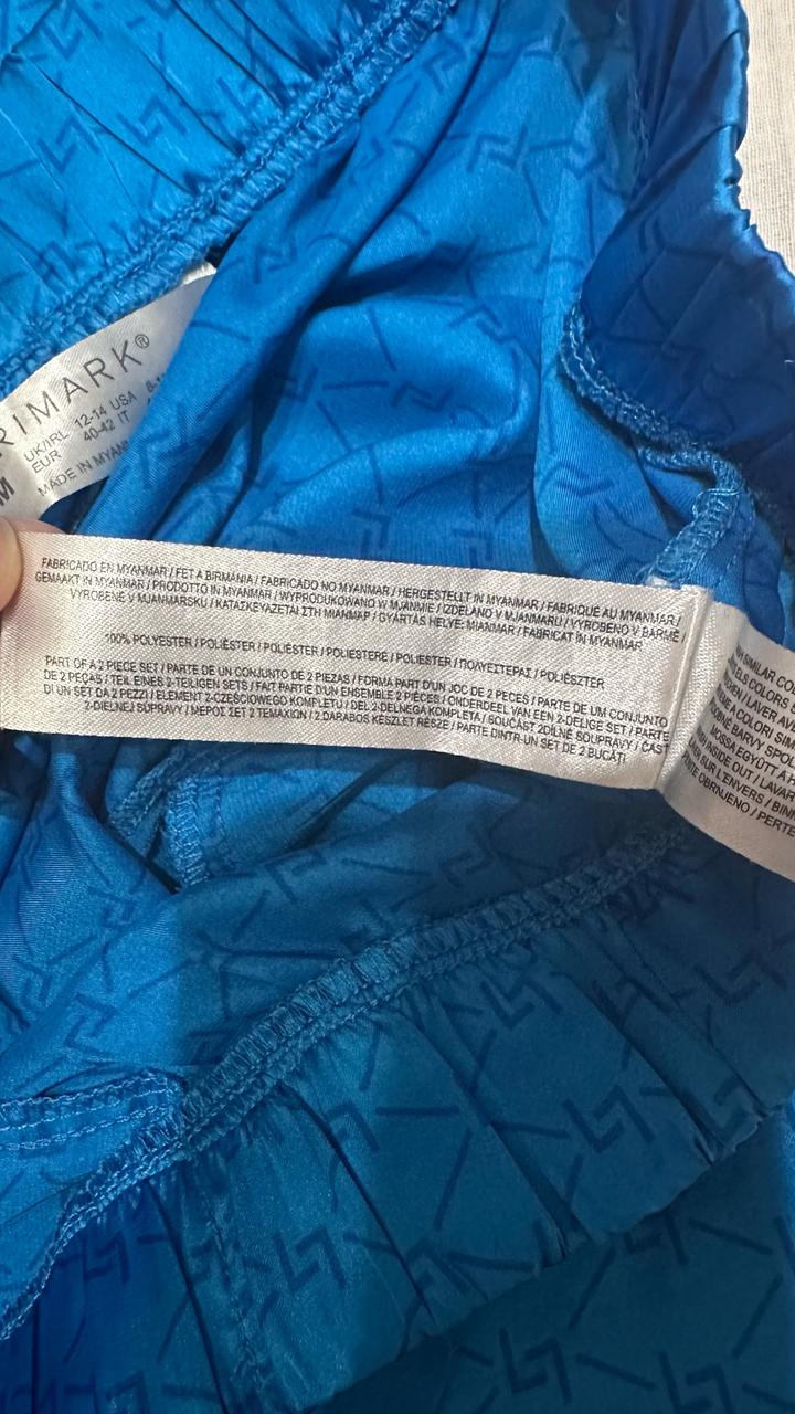 Брюки Primark в ярком голубом оттенке