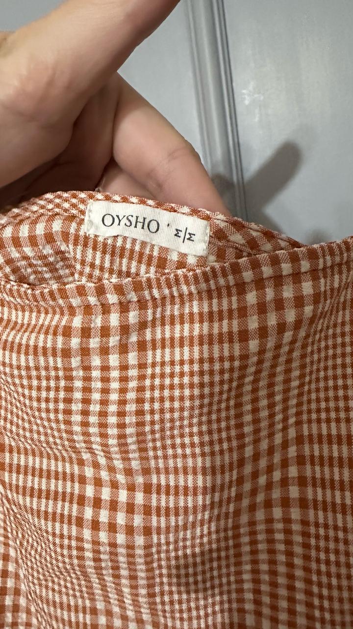 Топ Oysho в клетку виши