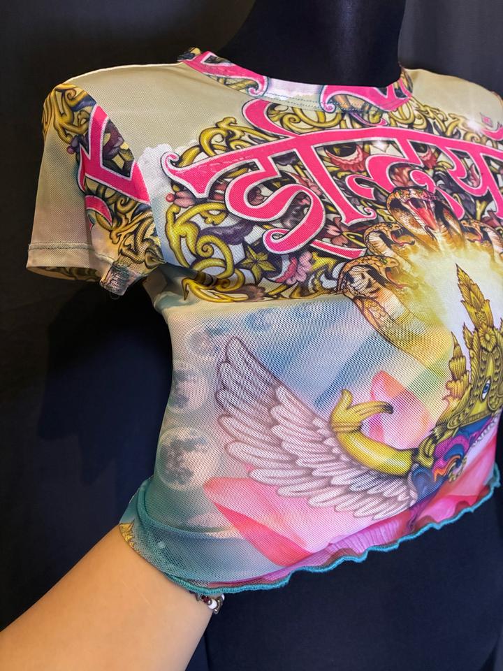 Полупрозрачная футболочка Bershka