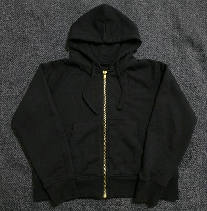 черное зип-худи