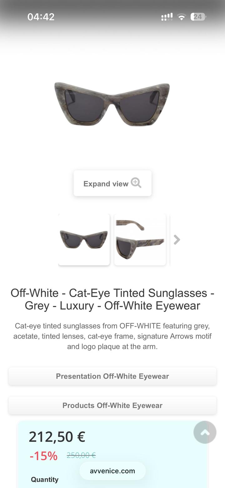 Солнцезащитные очки Off White