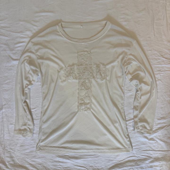 Y2K coquette cute longsleeve с крестом