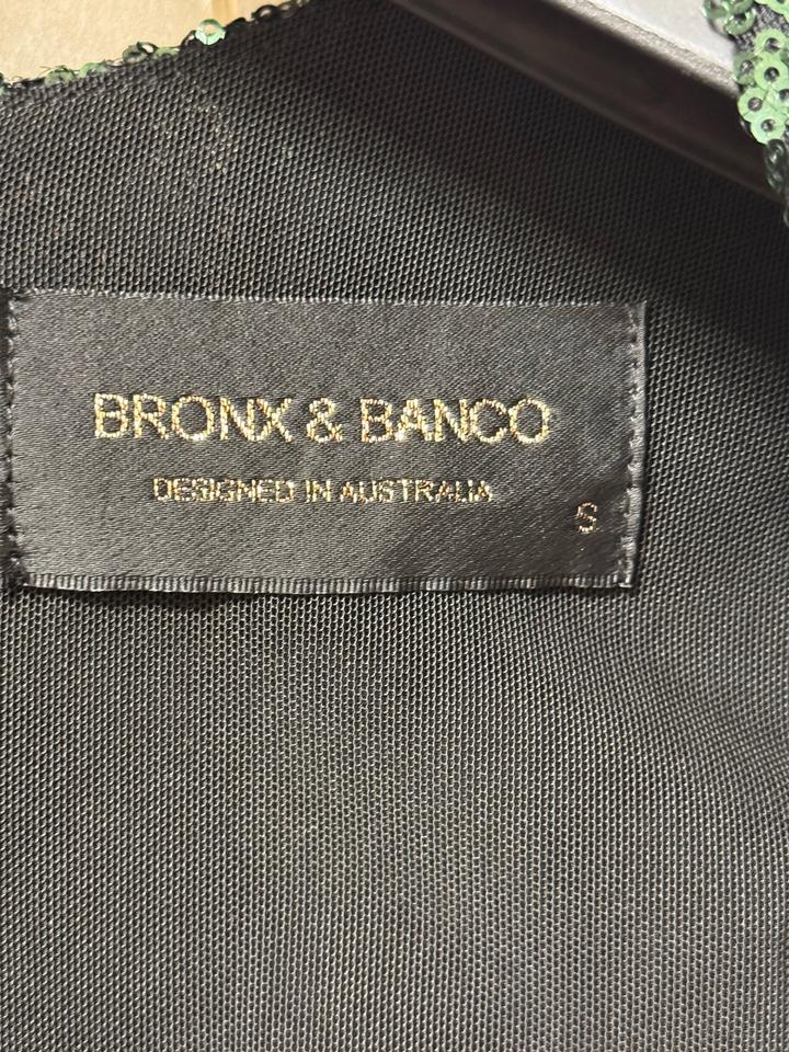 мини-платье Bronx & Banco с длинным рукавом и пайетками (Изумрудный/Темно-зелены