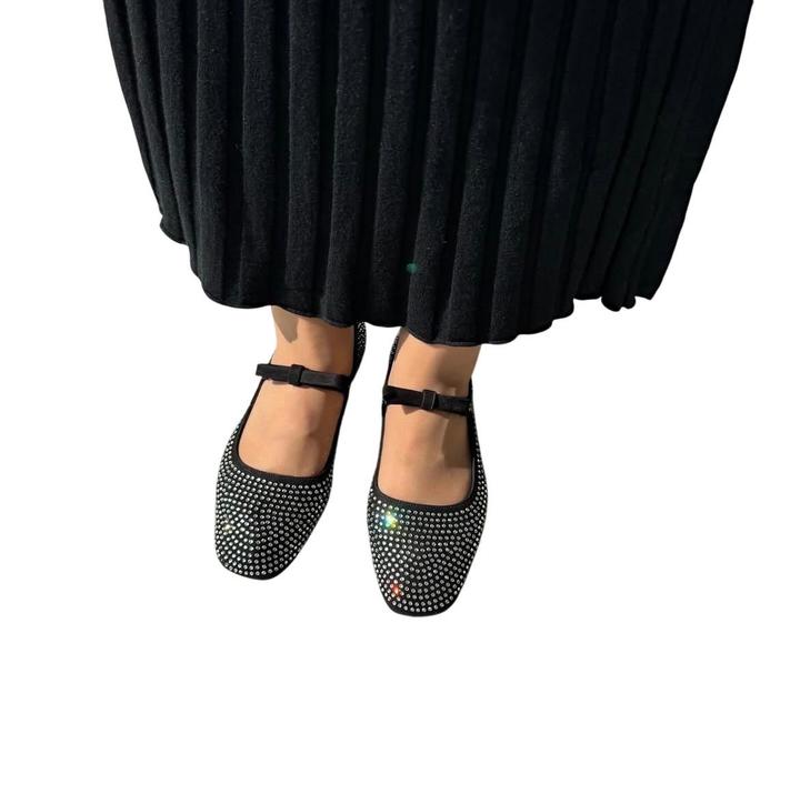 Балетки со стразами