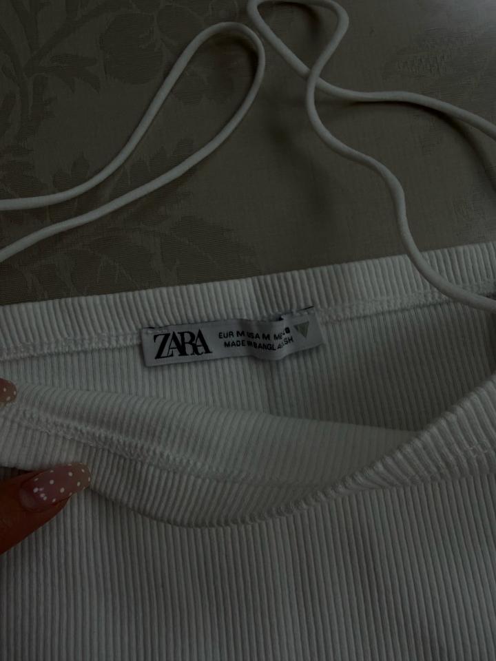 Белый топ бандо zara
