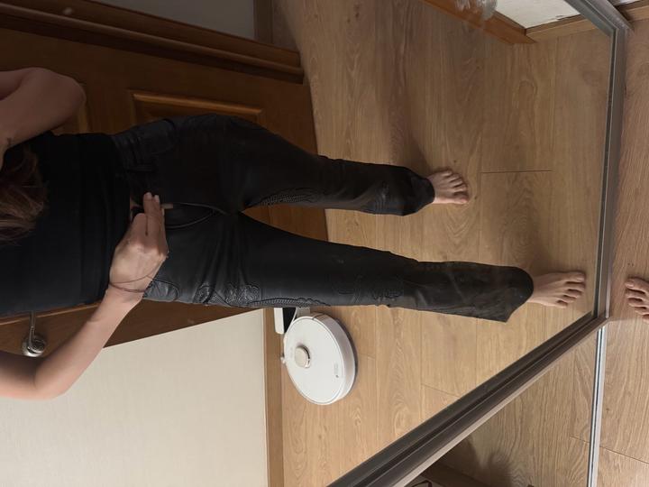 Zara studio кожаные брюки из нат. Кожи