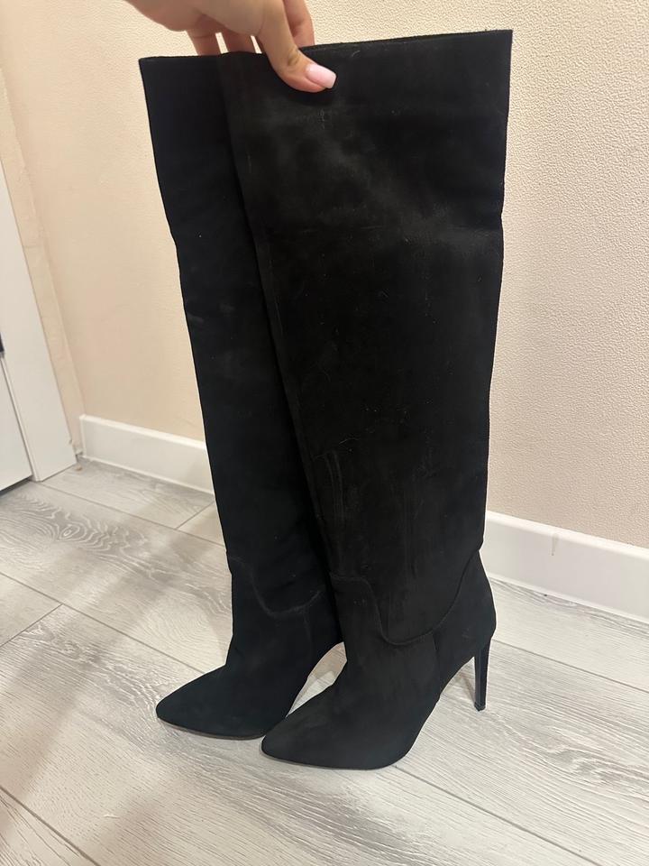 Батфорты замшевые на высоком каблуке размер 38