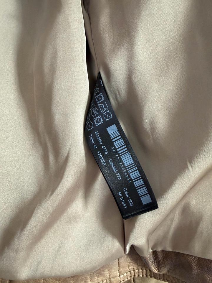 Кожаная куртка Massimo Dutti, хаки