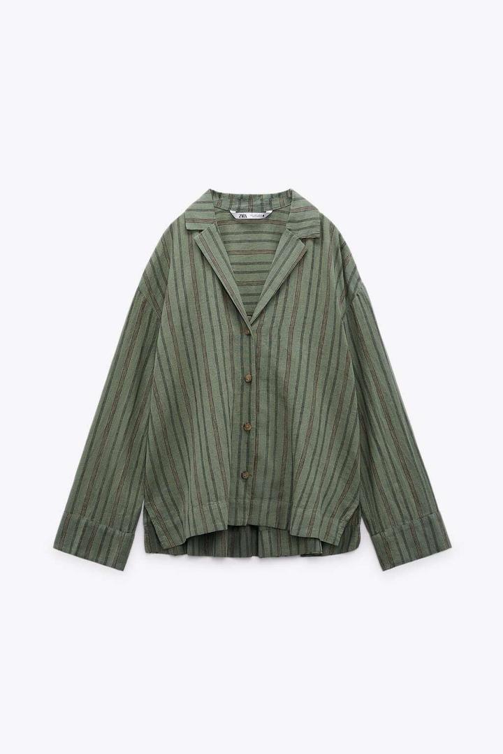 Зеленая рубашка Zara