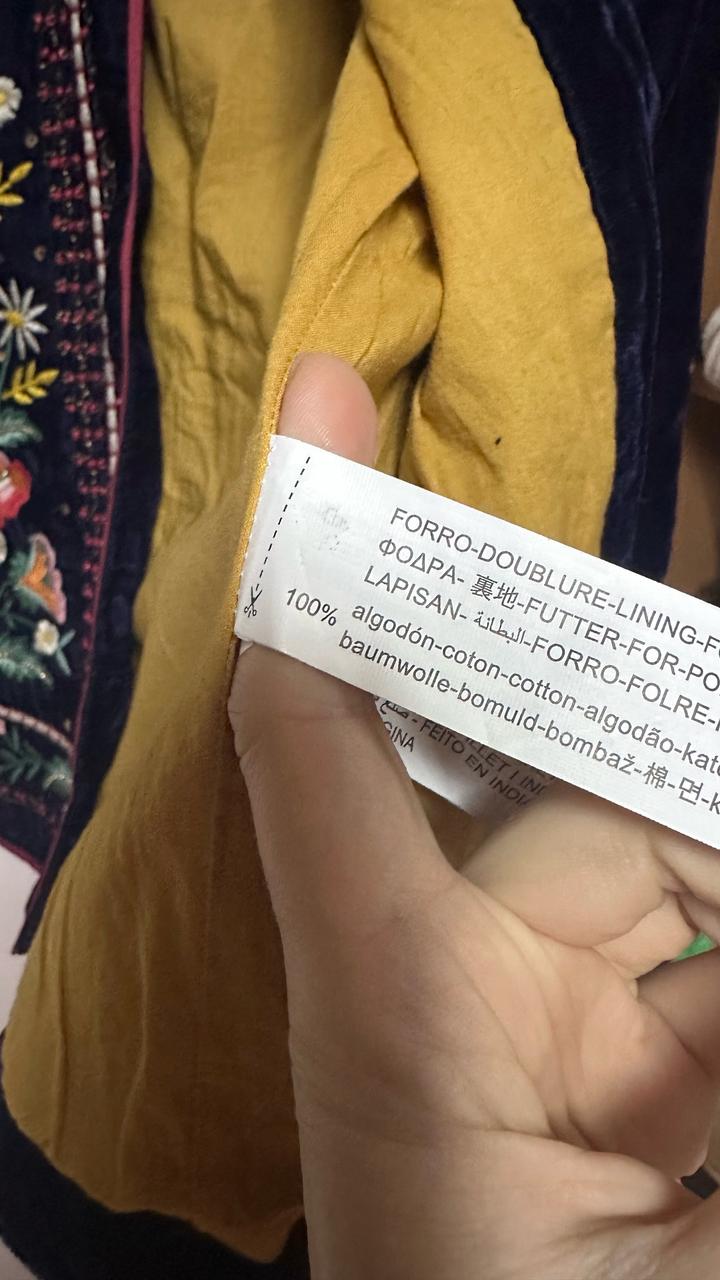 Стильный жакет ZARA Kids с яркой вышивкой 🌺