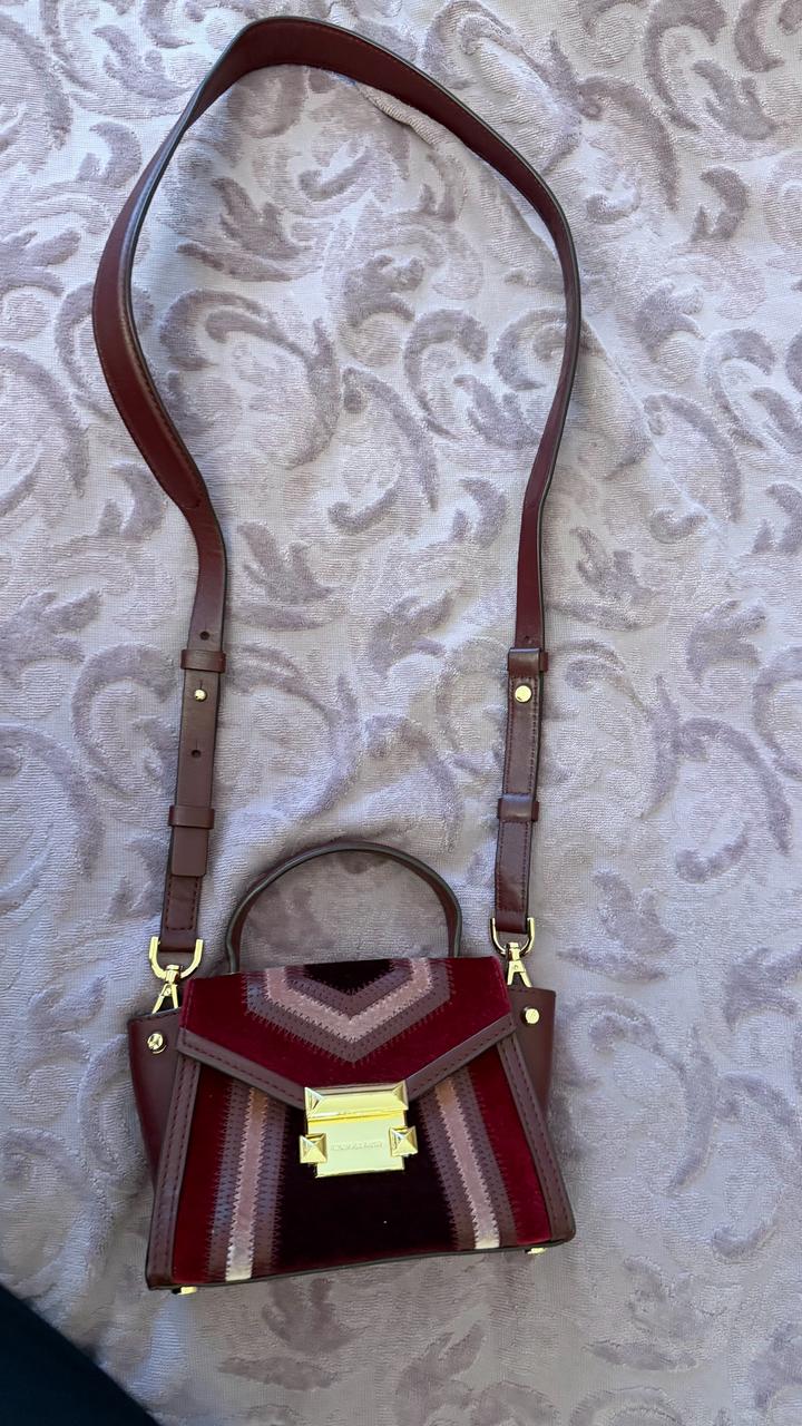 Бордовая сумка мини Michael Kors