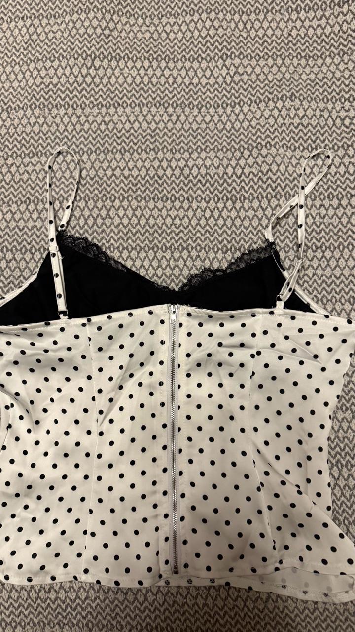 трендовый топ в горошек