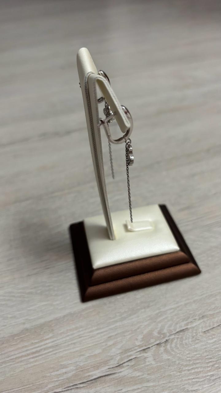 Висячие серьги Van Cleef & Arpels с цирконием.Серебро 925 проба.