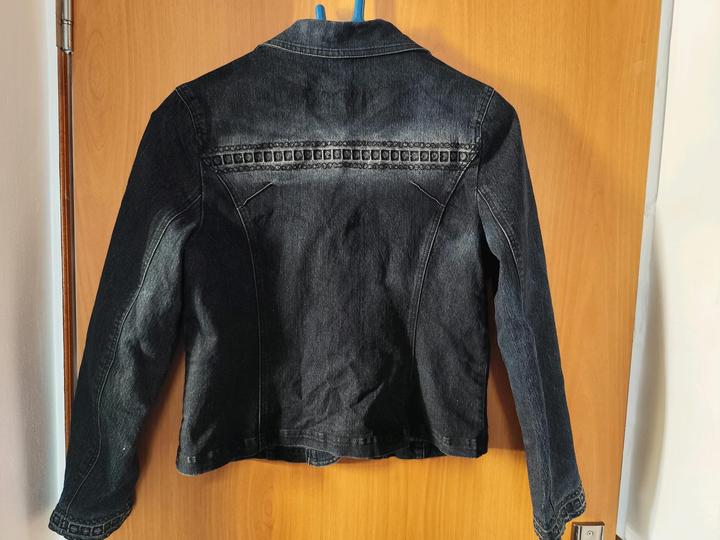 Джинсовый укороченный жакет (пиджак)