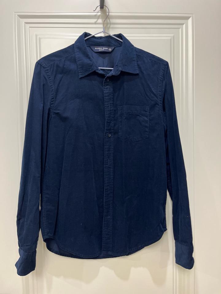 Рубашка синяя Gloria Jeans