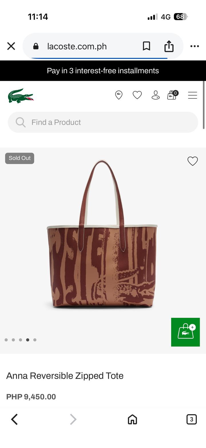 Тоут Lacoste двусторонний