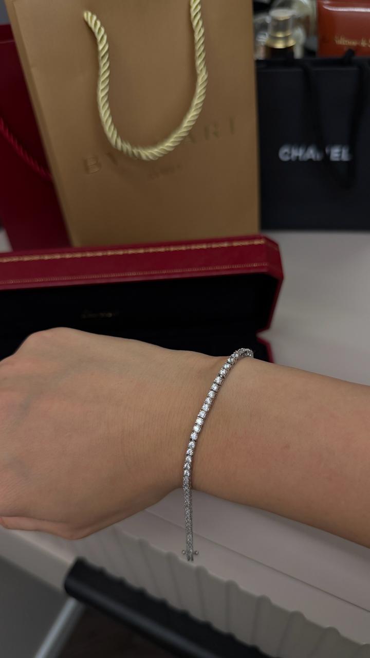 Браслет сталь под бриллианты 💍 шикарный , есть коробка и подарочный пакет