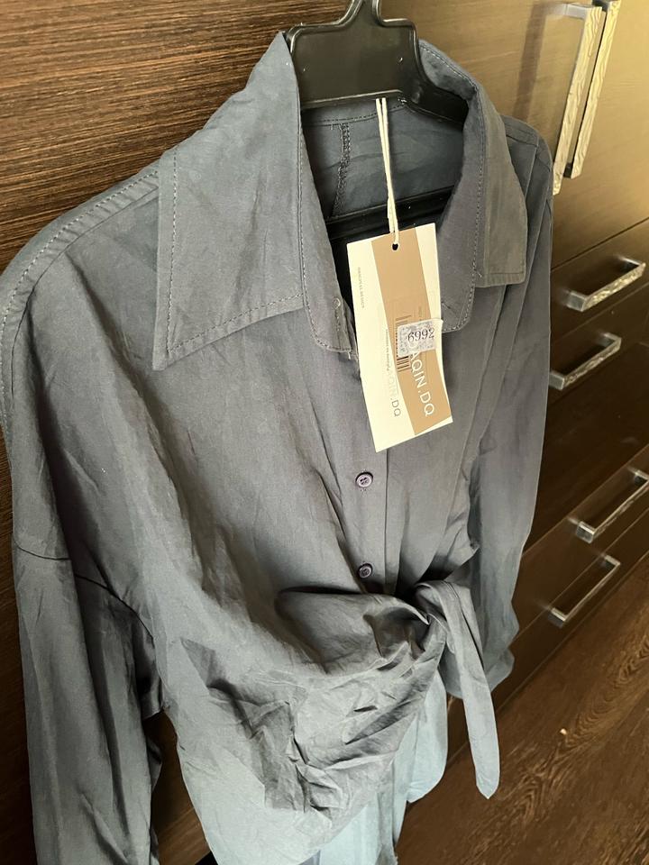 Рубашка с завязкой на поясе