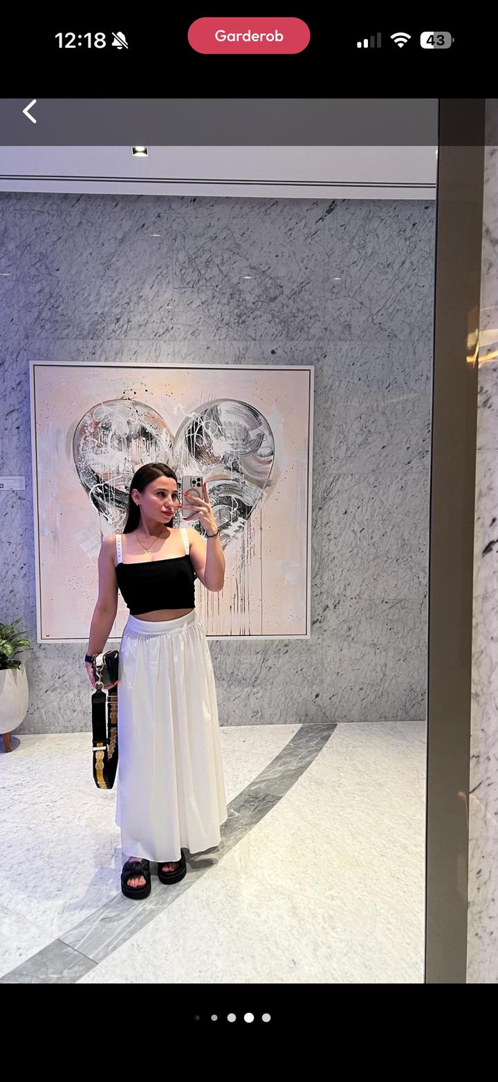 Юбка белая на лето Mango размер XS длина миди