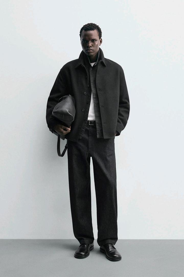 Новая куртка рубашка Zara из шерсти (М 48)