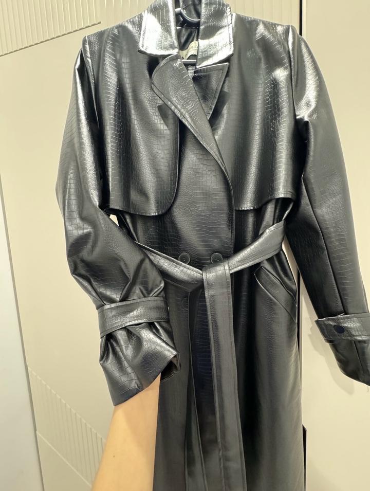 Тренч кожаный