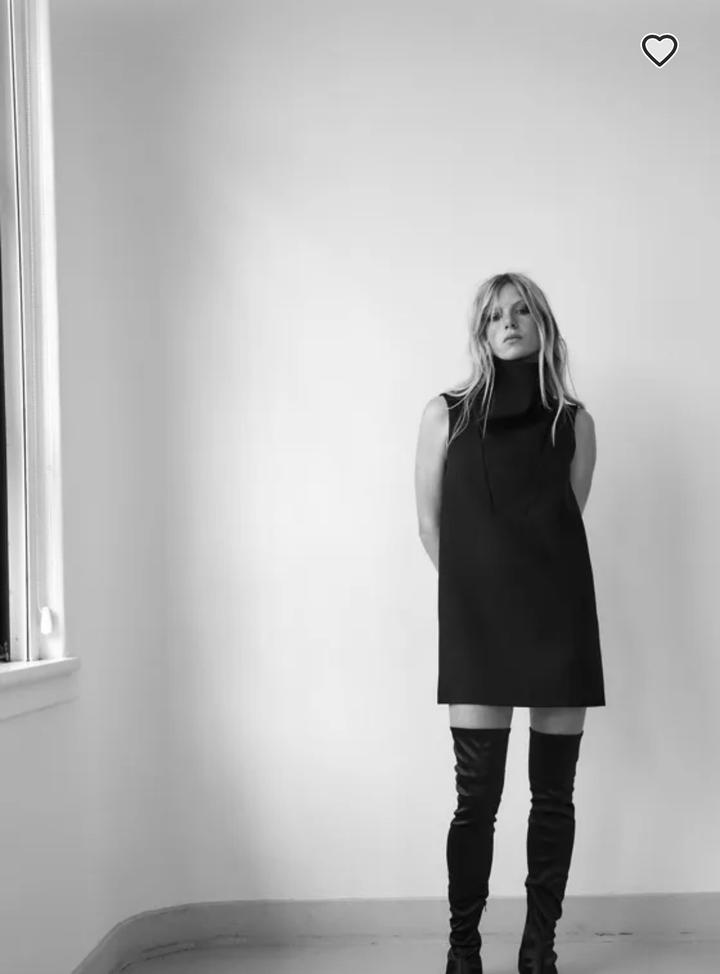 Платье Zara с шалевым воротником