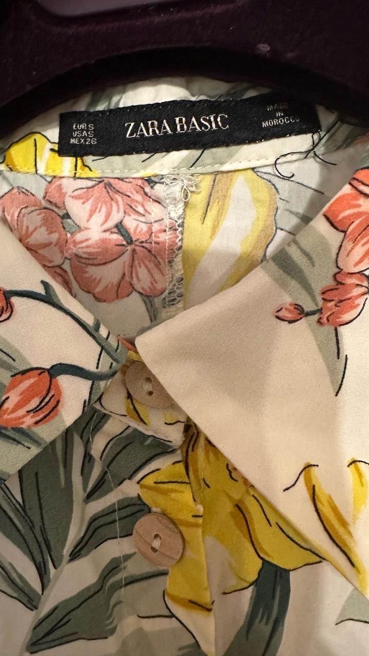 Платье-рубашка Zara из хлопка