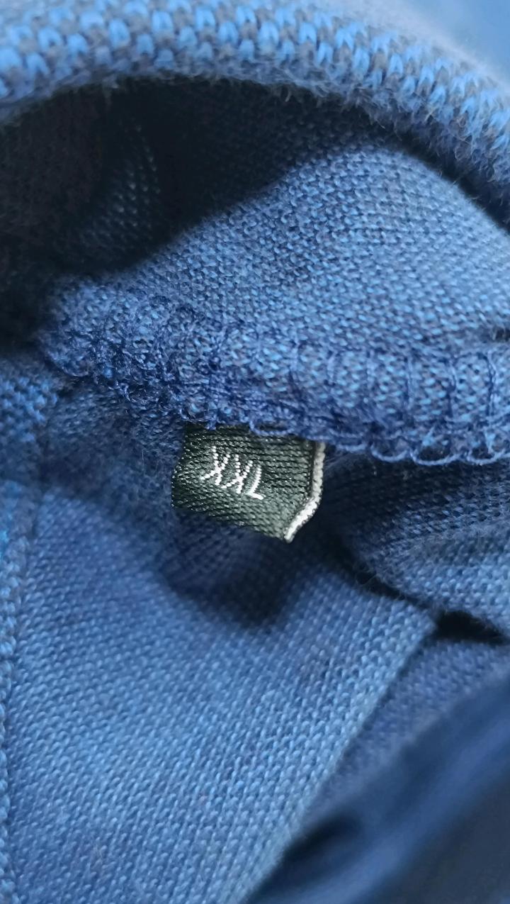 Мужская футболка поло синяя хлопок