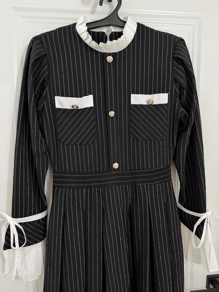 Черное нарядное длинное платье