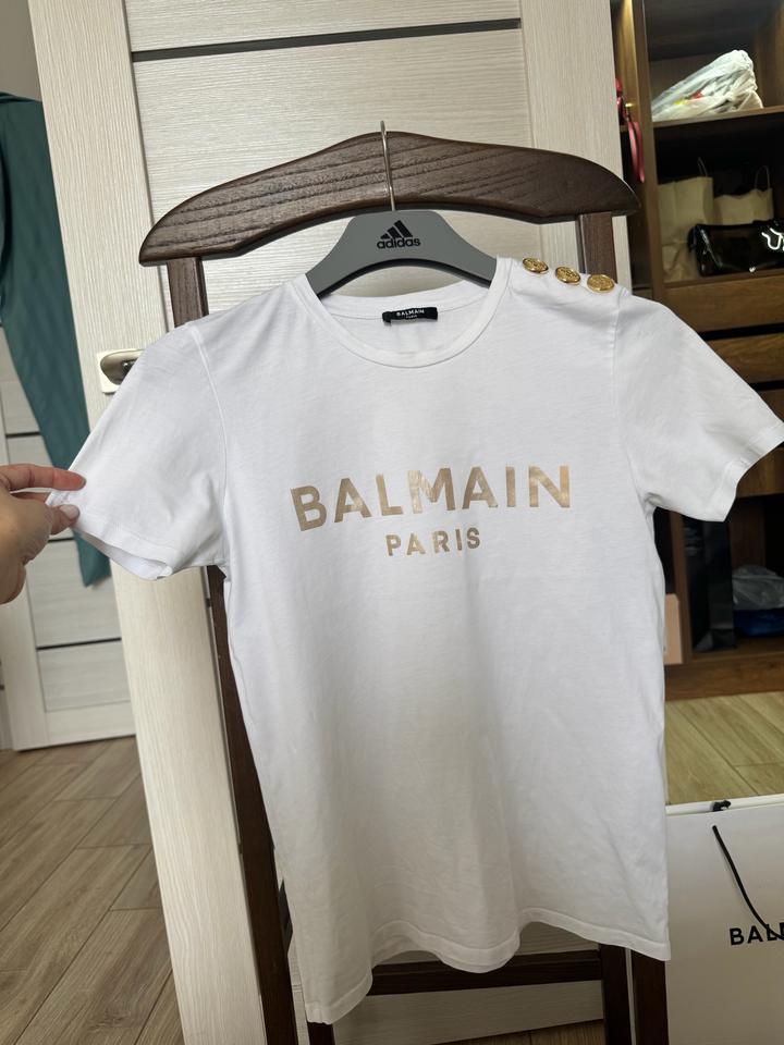 Белая футболка Balmain оригинал, размер XS