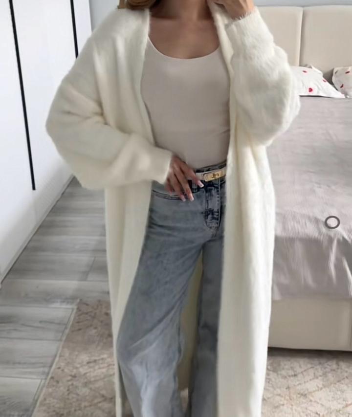 Длинная альпака кардиган