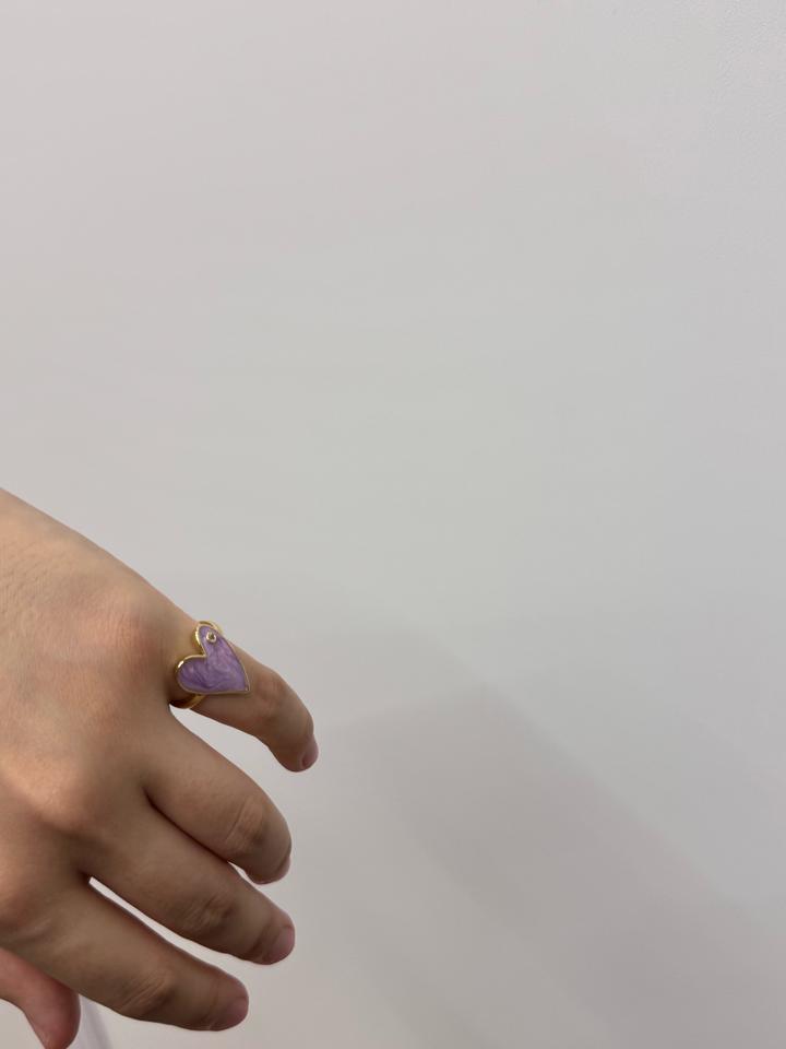 Элегантное красивое кольцо сердечко / ювелирные изделия / украшения