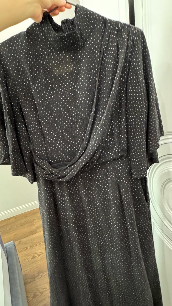 Платье черное в крапинку Kameya