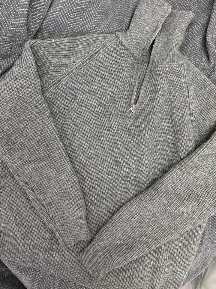 Кофта Полу замок серый