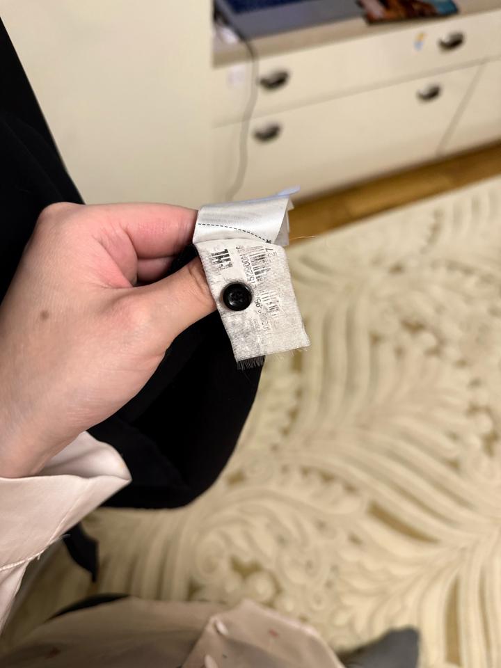 Черная шифоновая рубашка