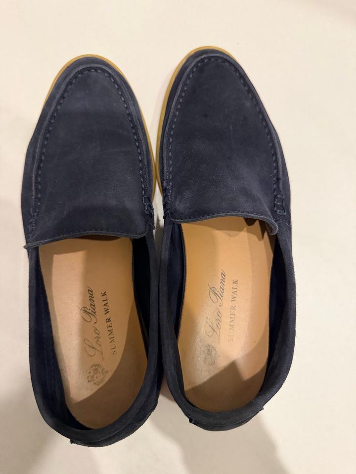 Синие лоферы Loro Piana