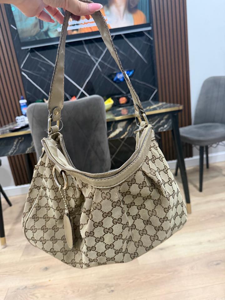 Vintage Gucci GG Canvas Hobo Bag