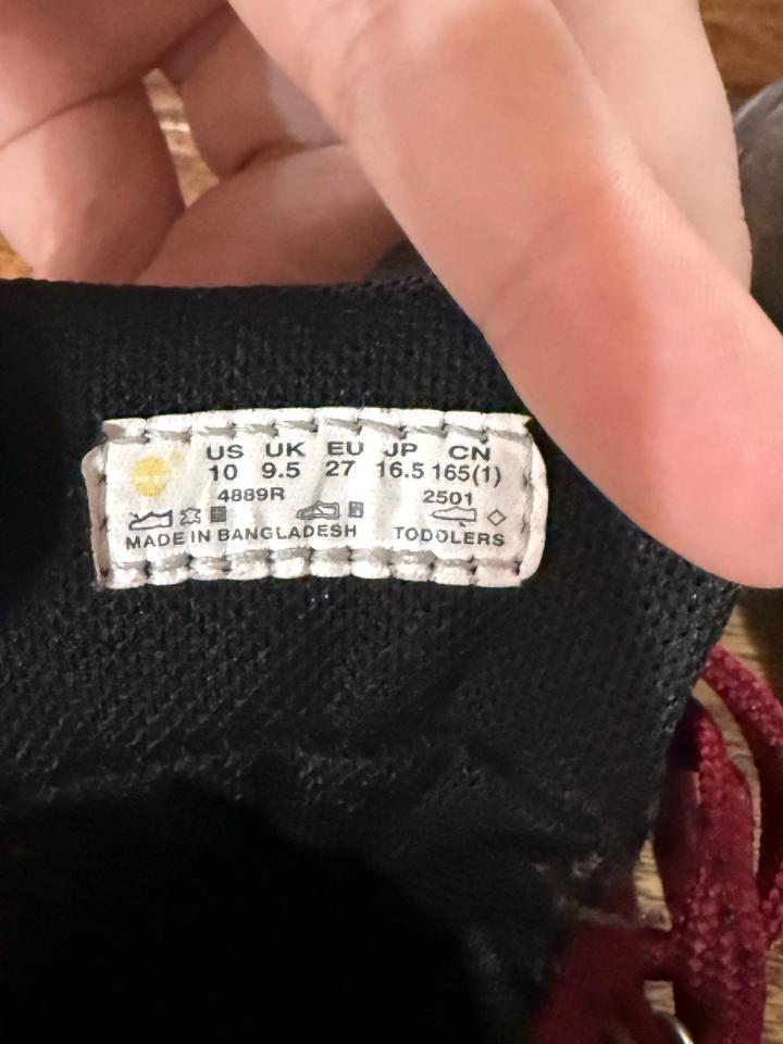 Детские кожаные ботинки Timberland, размер 27