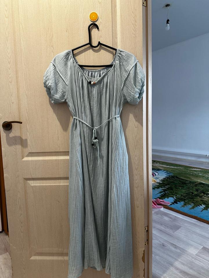 Голубое,летнее платье