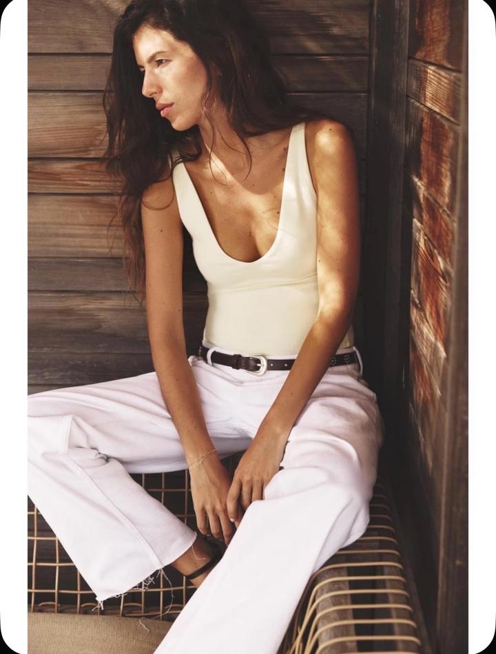 Новое боди Zara в оттенке сливочное масло