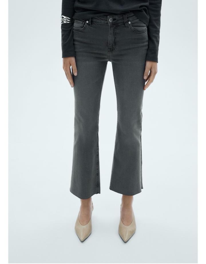 Джинсы зауженные Mango серый