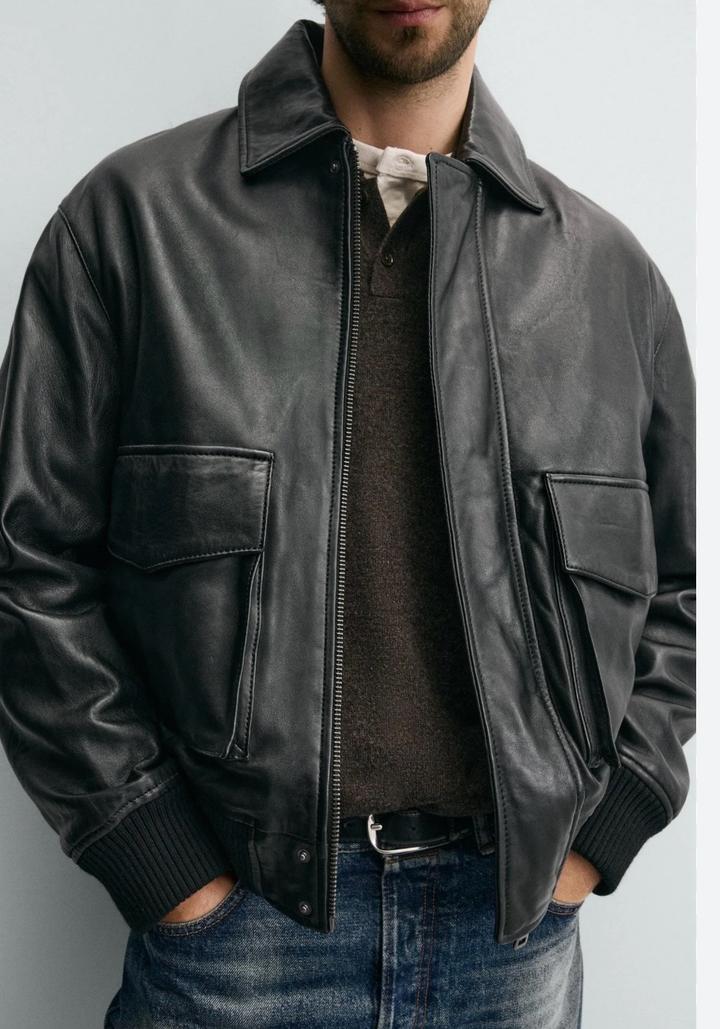 Кожаная куртка Зара