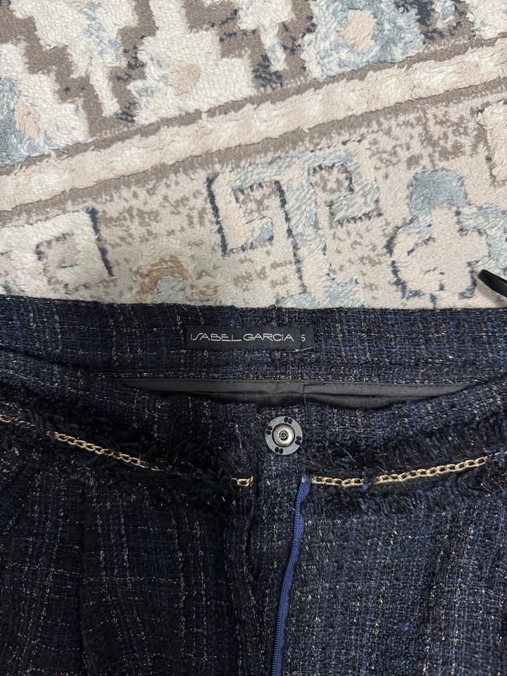 темно синий твидовый шорты