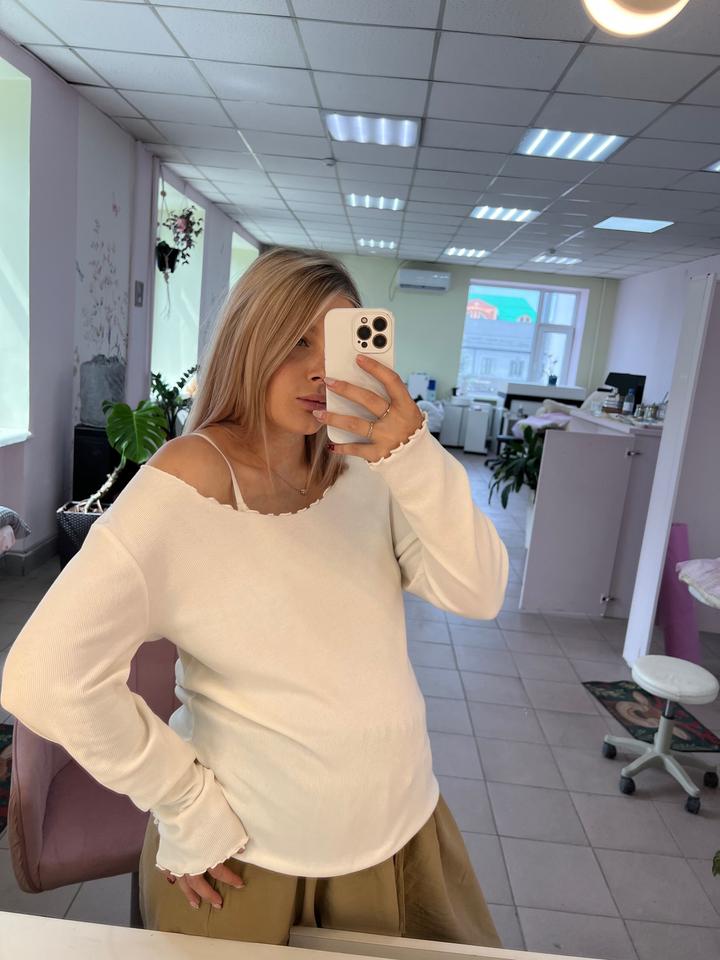 Лонгслив на одно плечо xl