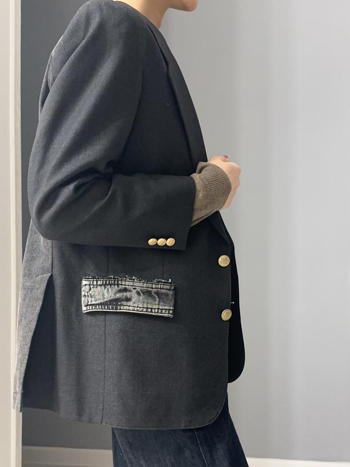 Кастомный апсайкл пиджак