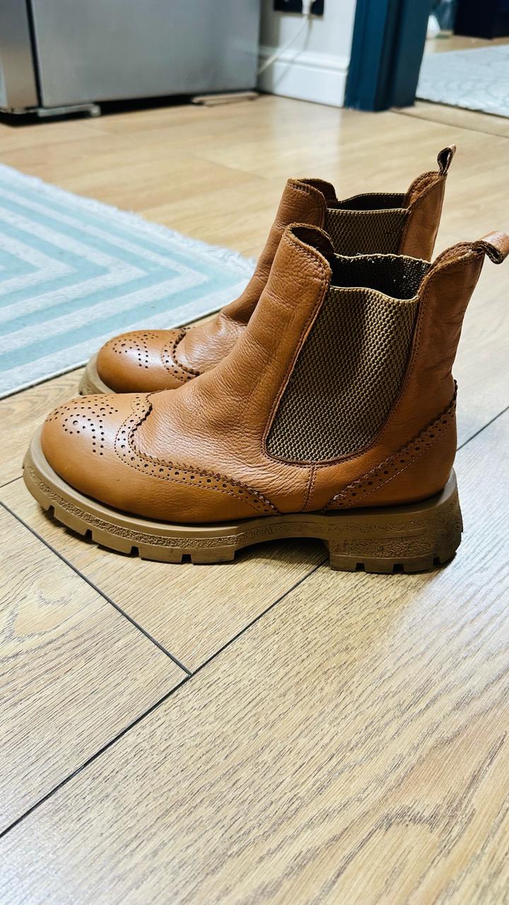 Осенние ботинки кожаные