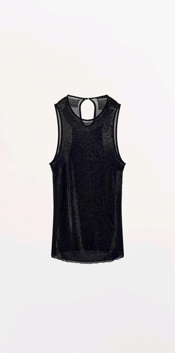 Топ комбинированный с бусинами ZARA новый